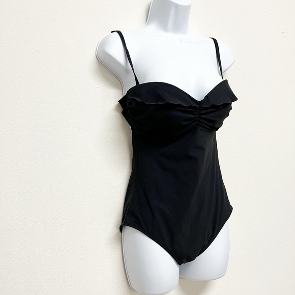 Heidi Klein Womens Gold Logo Clasp Backless Flutter Bust One Piece Swimsuit - Picture 3 of 11